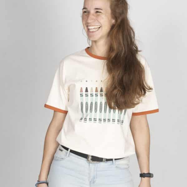 Camiseta mujer color carne