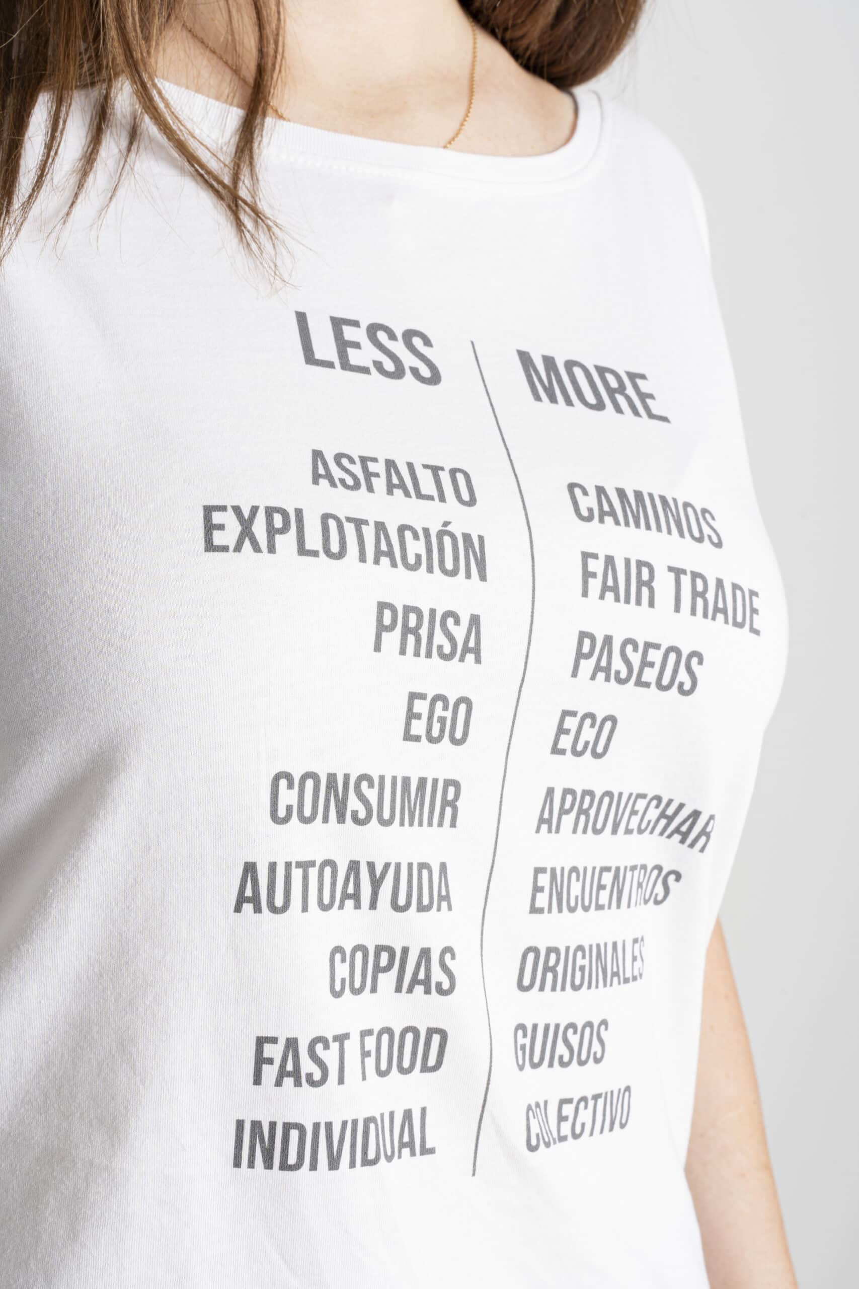 Camiseta mujer Less More - Imagen 3